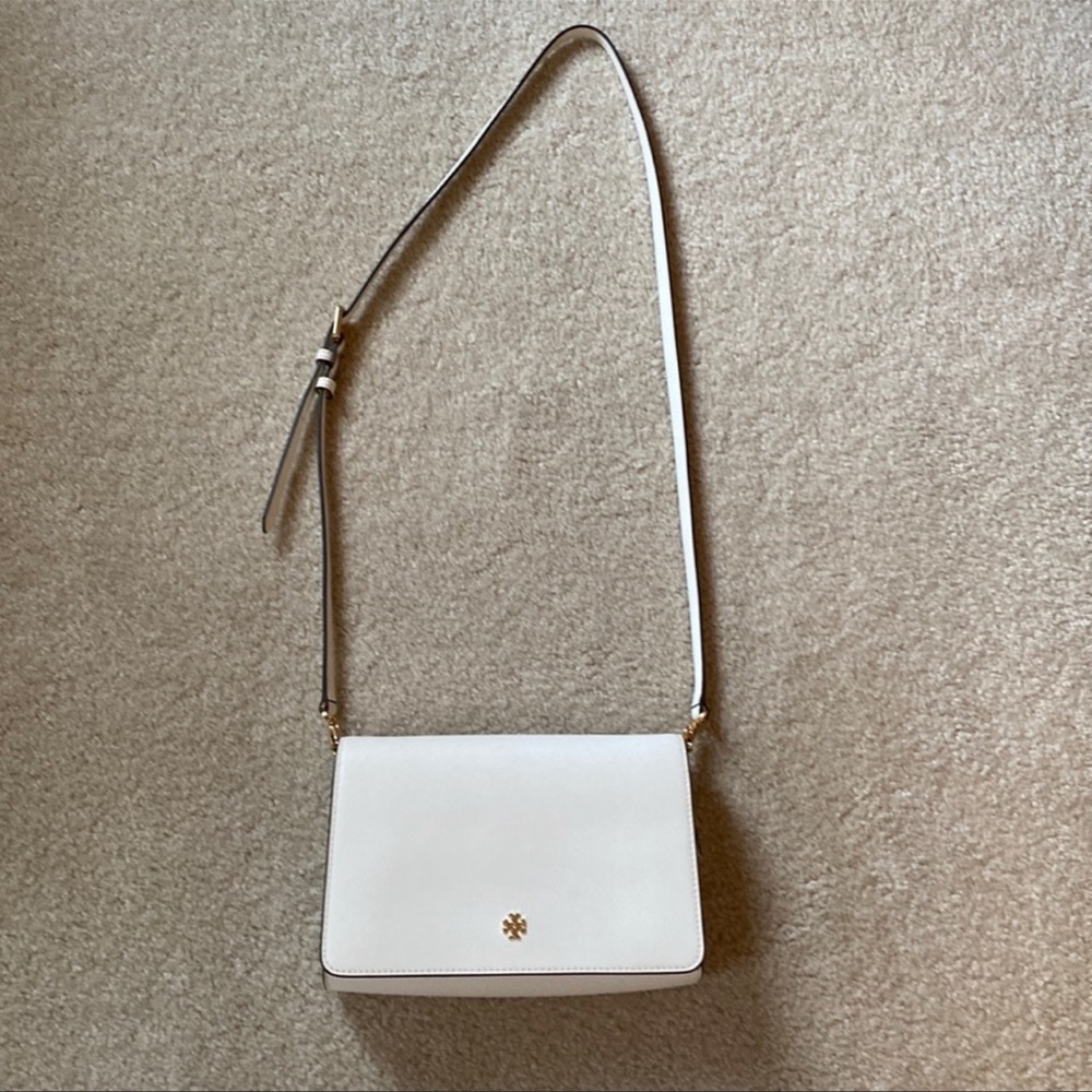 EUC/ Tory Burch Ivory Saffiano Crossbody!